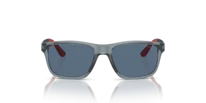 Emporio Armani EK4002F 507280 แว่นกันแดดเด็กน้ำเงินโปร่งใส เลนส์น้ำเงินเข้ม ด้านหน้า