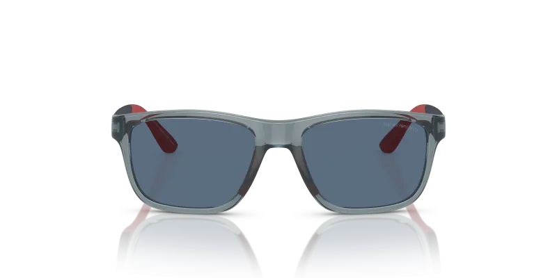 Emporio Armani EK4002F 507280 แว่นกันแดดเด็กน้ำเงินโปร่งใส เลนส์น้ำเงินเข้ม ด้านหน้า