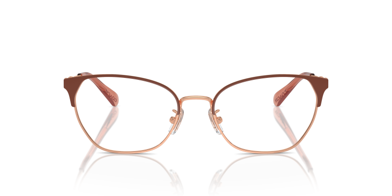 Coach Optic HC5169 9331 Shiny Rose Gold Nutmeg Coach HC5169 9331 แว่นสายตาผู้หญิงทรงตาแมวสีทองชมพู Nutmeg ด้านหน้า