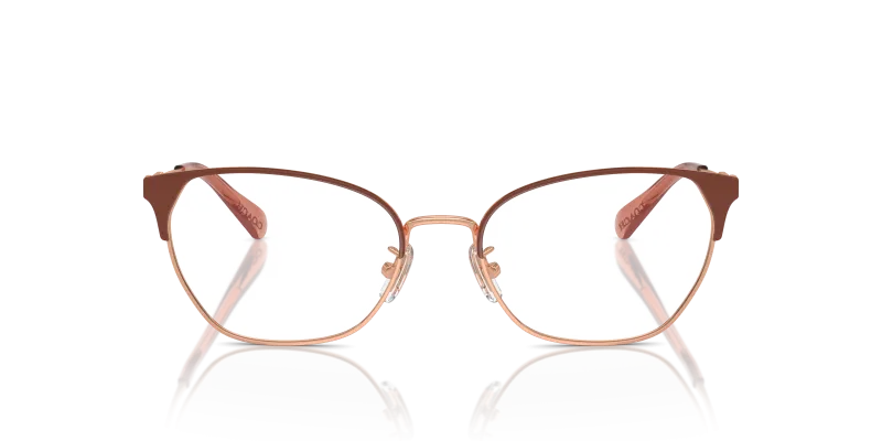 Coach Optic HC5169 9331 Shiny Rose Gold Nutmeg Coach HC5169 9331 แว่นสายตาผู้หญิงทรงตาแมวสีทองชมพู Nutmeg ด้านหน้า