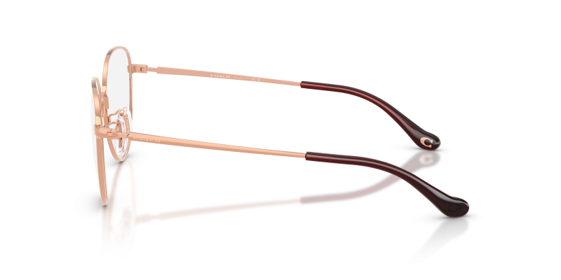 แว่นสายตา Coach HC5192 9407 มุมข้าง ทรงนักบิน Rose Gold Saddle Bridge