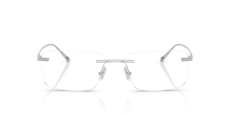 Coach Optic HC5196TD 9001 Shiny Silver Coach HC5196TD 9001 แว่นสายตาผู้ชาย Rimless ไทเทเนียมสีเงินประกาย ด้านหน้า