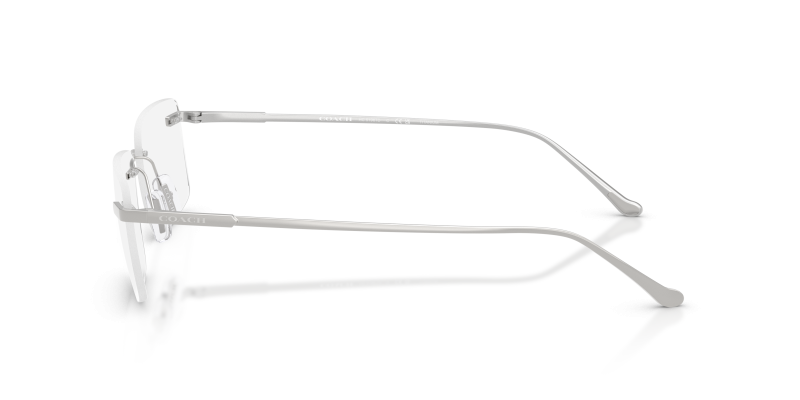 แว่นสายตา Coach HC5196TD 9001 มุมข้าง Rimless ไทเทเนียมเงิน Saddle Bridge