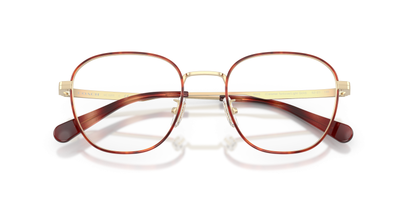 แว่นสายตา Coach HC5203-9005 สี Caramel Tortoise/Light Gold ภาพระยะใกล้ด้านหน้า