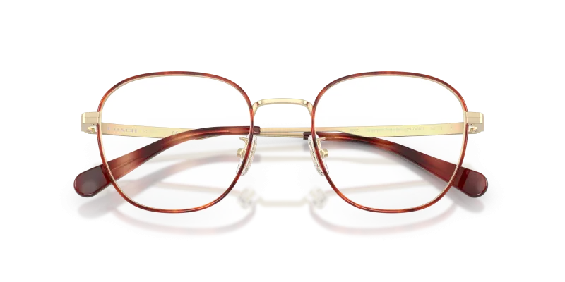 แว่นสายตา Coach HC5203-9005 สี Caramel Tortoise/Light Gold ภาพระยะใกล้ด้านหน้า