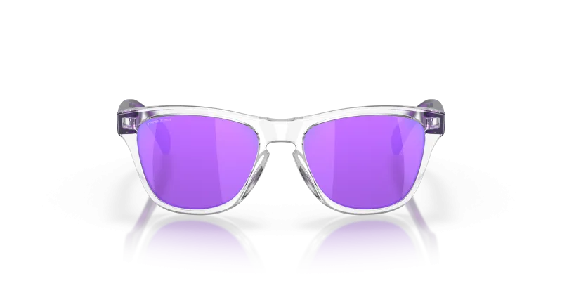 แว่นกันแดด Oakley Frogskins XXS OJ9009-03 Clear Prizm Violet Oakley Frogskins XXS OJ9009-03 ด้านหน้า กรอบใส เลนส์ Prizm Violet