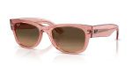 Rayban Mega Wayfarer II RB0832SF-684843 ชมพูโปร่งใส ไล่ระดับสีดำน้ำตาลอ่อน Rayban RB0832SF-684843 684843 ด้านหน้า