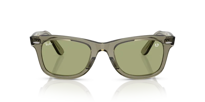 แว่นกันแดด Rayban Wayfarer RB2140F-68694E เขียวโปร่งใส แว่นกันแดด Rayban Wayfarer RB2140F-68694E สีเขียวโปร่งใส ด้านหน้า