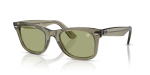 Rayban Wayfarer RB2140F-68694E มุมเอียง 3/4 สีเขียวโปร่งใส 68694E