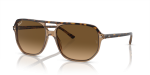 Rayban Bill One RB2205-1292M2 ฮาวานาพื้นน้ำตาลโปร่งใส น้ำตาลโพลาไรซ์ Rayban RB2205-1292M2 1292M2 ด้านหน้า