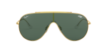 Rayban Wings RB3597-905071 แว่นกันแดดกรอบโลหะสีมองอะริสต้า เลนส์เขียวเข้ม สำหรับผู้ชาย