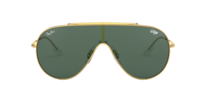 Rayban Wings RB3597-905071 แว่นกันแดดกรอบโลหะสีมองอะริสต้า เลนส์เขียวเข้ม สำหรับผู้ชาย