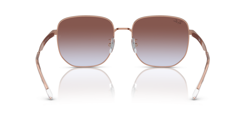 แว่นกันแดด Rayban RB3713D-9202I8 มุมข้าง กรอบโลหะโรสโกลด์ทรงเรขาคณิต