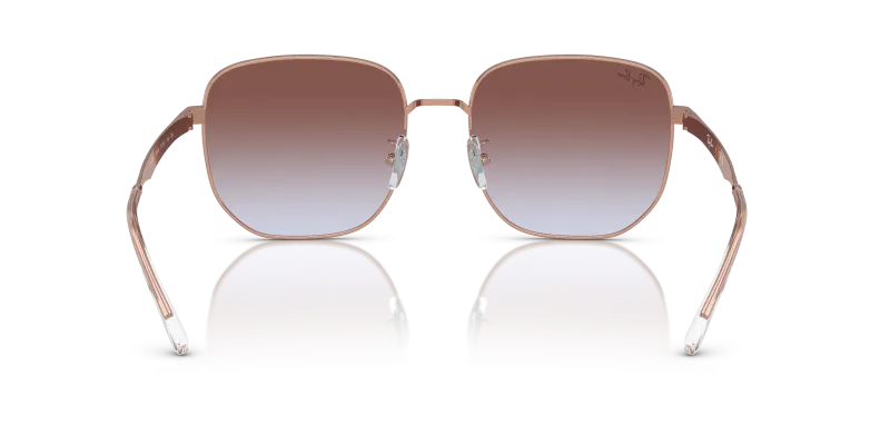 แว่นกันแดด Rayban RB3713D-9202I8 มุมข้าง กรอบโลหะโรสโกลด์ทรงเรขาคณิต