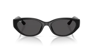 Rayban Bio-Based RB4457D-667787 แว่นกันแดดดำ เลนส์เทาเข้ม ทรงหมอน Low Bridge ทั้งชายหญิง
