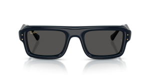 Rayban RB4954 689587 แว่นกันแดดทรงนักบินสีน้ำเงินโปร่งใส ทั้งสองเพศ