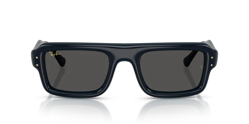 Rayban RB4954 689587 แว่นกันแดดทรงนักบินสีน้ำเงินโปร่งใส ทั้งสองเพศ