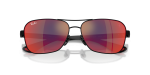 Rayban Sun RB8336M F1186P ดำด้าน Dark Grey Mirror Blue Red Rayban RB8336M F1186P close-up ด้านหน้า