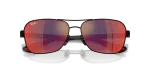 Rayban Sun RB8336M F1186P ดำด้าน Dark Grey Mirror Blue Red Rayban RB8336M F1186P close-up ด้านหน้า
