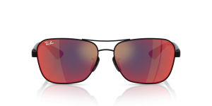 Rayban RB8336M F1186P แว่นกันแดด Scuderia Ferrari ทรงสี่เหลี่ยมโลหะดำด้าน ทั้งสองเพศ