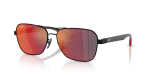 Rayban Sun RB8336M F1186P ดำด้าน Dark Grey Mirror Blue Red Rayban RB8336M F1186P มุมเอียง 3/4