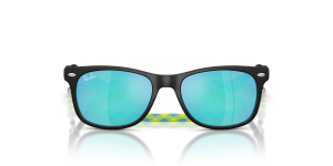 Rayban Junior New Wayfarer RJ9052SF 702855 แว่นกันแดดเด็กดำรับเบอร์เลนส์ปรอทน้ำเงิน