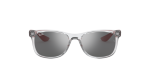 Rayban Junior New Wayfarer RJ9052SF-70636G เทาโปร่งใส Grey Mirror Silver Rayban Junior New Wayfarer RJ9052SF 70636G แว่นกันแดดเด็กเทาโปร่งใสเลนส์ปรอทเงิน