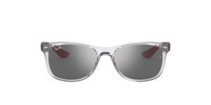 Rayban Junior New Wayfarer RJ9052SF 70636G แว่นกันแดดเด็กเทาโปร่งใสเลนส์ปรอทเงิน