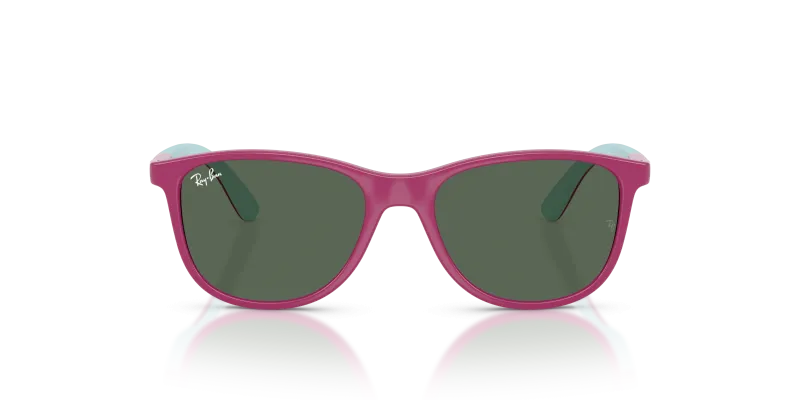 แว่นกันแดด Rayban RJ9077S-719271 Fucsia Rubber Azzurre ด้านหน้า สำหรับเด็ก