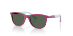 Rayban RJ9077S-719271 มุมเอียง 3/4 สีพุชเซียและยางสีฟ้า 719271