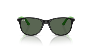 แว่นกันแดด Rayban RJ9077S-719371 Black Rubber Green ด้านหน้า สำหรับเด็ก