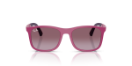 Rayban Sun RJ9084SF 71498H Fuchsia On Rubber Violet Gradient Rayban RJ9084SF 71498H แว่นกันแดดเด็ก Bio-Based สีพุชเซียม่วง ด้านหน้า