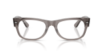 Rayban Mega Wayfarer II RX0832VF 8111 แว่นสายตาอะซิเตทเทาโปร่งแสง ด้านหน้า