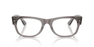 Rayban Mega Wayfarer II RX0832VF 8111 แว่นสายตาอะซิเตทเทาโปร่งแสง ด้านหน้า
