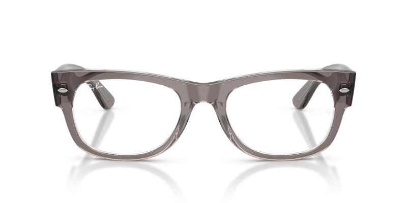 Rayban Mega Wayfarer II RX0832VF 8111 แว่นสายตาอะซิเตทเทาโปร่งแสง ด้านหน้า