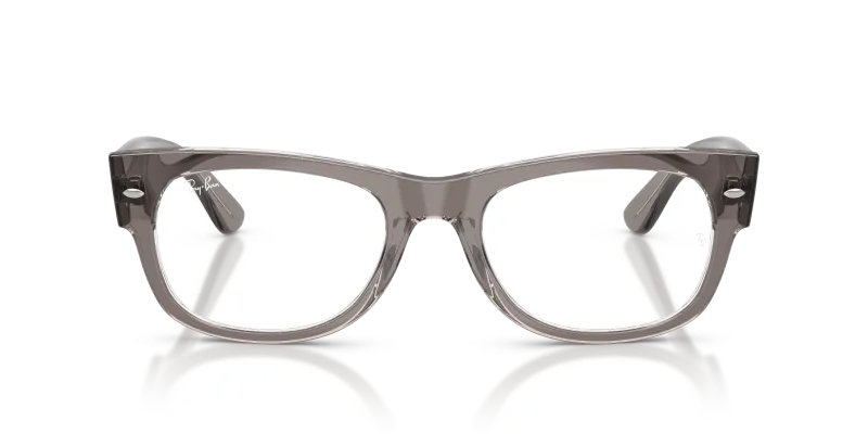 Rayban Mega Wayfarer II RX0832VF 8111 แว่นสายตาอะซิเตทเทาโปร่งแสง ด้านหน้า