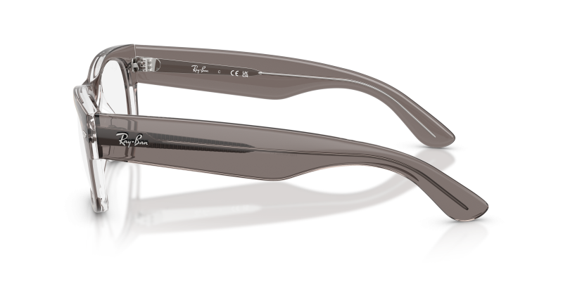 แว่นสายตา Rayban Mega Wayfarer II RX0832VF 8111 มุมข้าง กรอบทรงสี่เหลี่ยมเทาโปร่ง