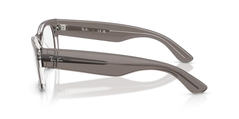 แว่นสายตา Rayban Mega Wayfarer II RX0832VF 8111 มุมข้าง กรอบทรงสี่เหลี่ยมเทาโปร่ง