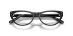Rayban RX5449D-2000 close-up ด้านหน้า กรอบดำขัดเงา