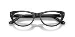 Rayban RX5449D-2000 close-up ด้านหน้า กรอบดำขัดเงา