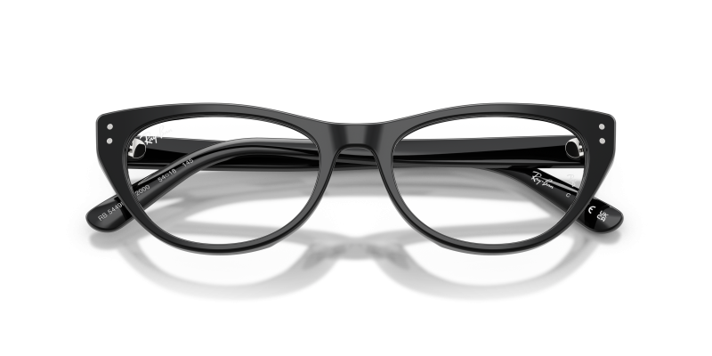 Rayban RX5449D-2000 close-up ด้านหน้า กรอบดำขัดเงา