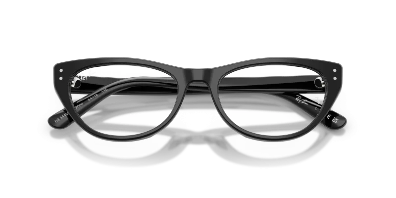 Rayban RX5449D-2000 close-up ด้านหน้า กรอบดำขัดเงา