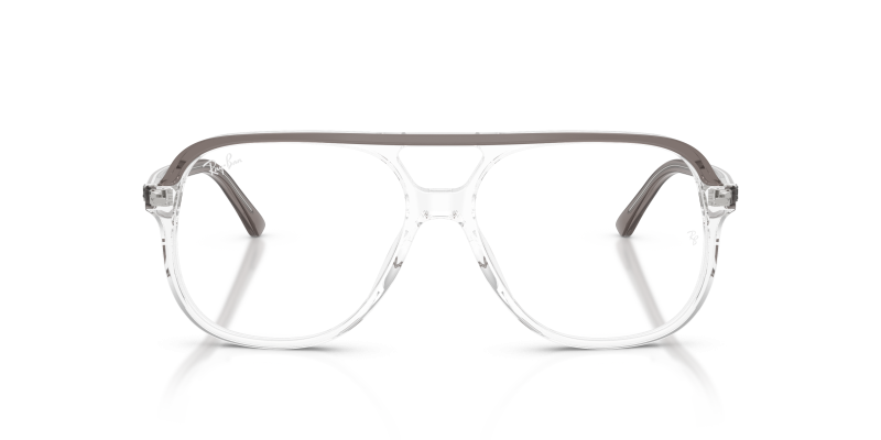 Rayban Bill Optics RX5698 8111 แว่นสายตาอะซิเตทเทาโปร่งใสโอเวอร์ไซส์ ด้านหน้า