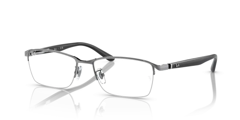 Rayban RX6501D-2502 มุมเอียง 3/4 กรอบโลหะสีกันเมทัล 2502