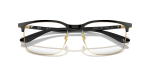 Rayban RX6518-2890 close-up ด้านหน้า สีดำพื้นทอง Black Arista
