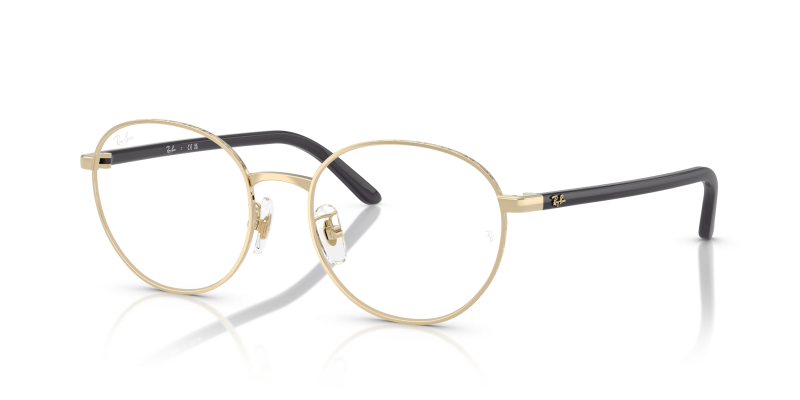 Rayban Optic RX6538D-2993 สีทองอ่อน มุมสามส่วน