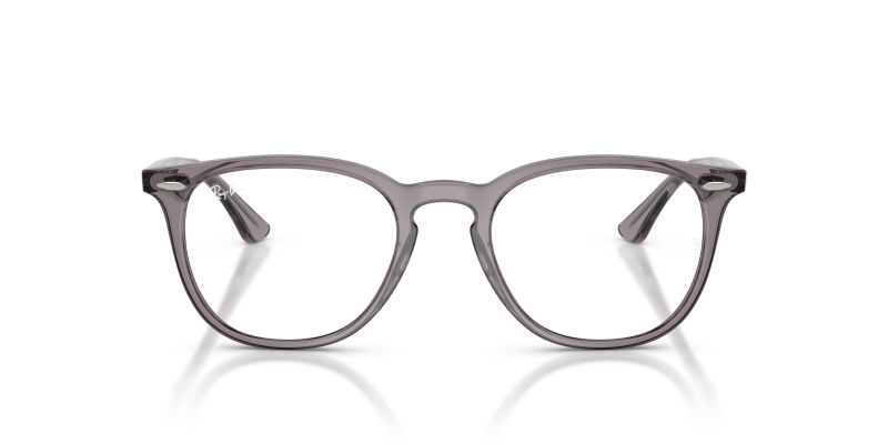แว่นสายตา Rayban RX7159F 8257 ด้านหน้า ทรงแฟนทอสอะซิเตทเทาโปร่งใส