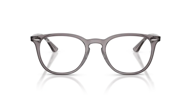 แว่นสายตา Rayban RX7159F 8257 ด้านหน้า ทรงแฟนทอสอะซิเตทเทาโปร่งใส