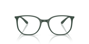 แว่นสายตา Rayban RX7397 8062 ด้านหน้า ทรงเรขาคณิตสีเขียวทราย
