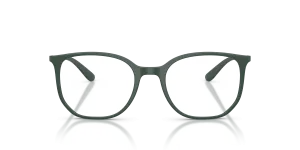 แว่นสายตา Rayban RX7397 8062 ด้านหน้า ทรงเรขาคณิตสีเขียวทราย